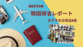 韓国帰省レポート～おすすめ日用品5選～