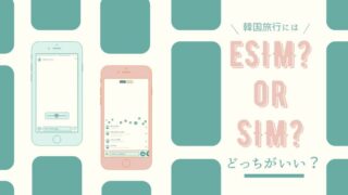 韓国旅行はSIMカードとeSIMどっちが便利？2023年GWに使用したeSIMのレビューあり